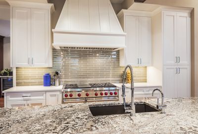 Kitchen with Granite Backsplash