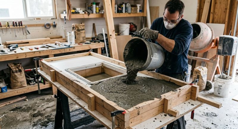 Poured Countertop Installation in Sonoma County, CA